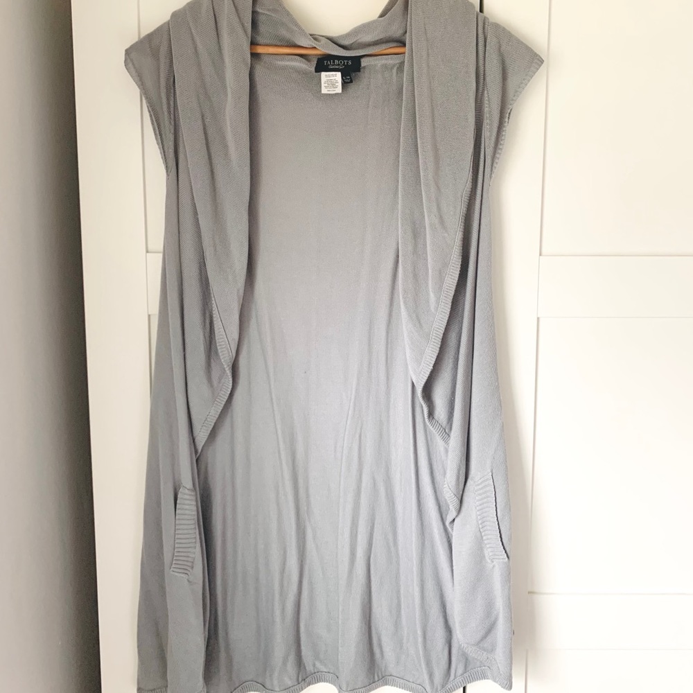 Talbot’s Cap-Sleeve Front Open Duster Cardigan